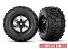 TRAXXAS X-Maxx, XRT Sledgehammer BELTED Reifen auf Felge schwarz-chrom (2) / TRX7871X