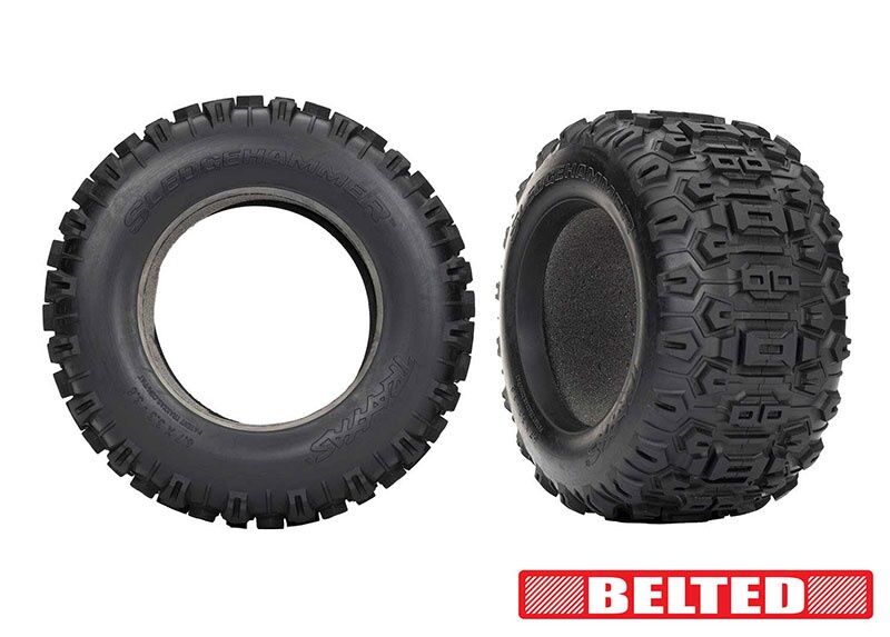 TRAXXAS Sledge Slegdehammer BELTED Reifen mit Einlagen (2) / TRX9571