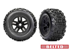 TRAXXAS Sledge Slegdehammer BELTED Reifen auf 3.8 Felge...
