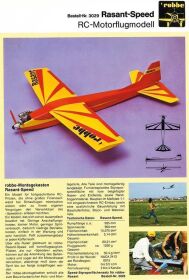 Robbe Modellsport Rasant SPEED Verbrenner Jubiläumsausgabe Aktion SVR mit 1:1 Nachdruck des Originalplans aus den 70er Jahren / 9785083+9791327