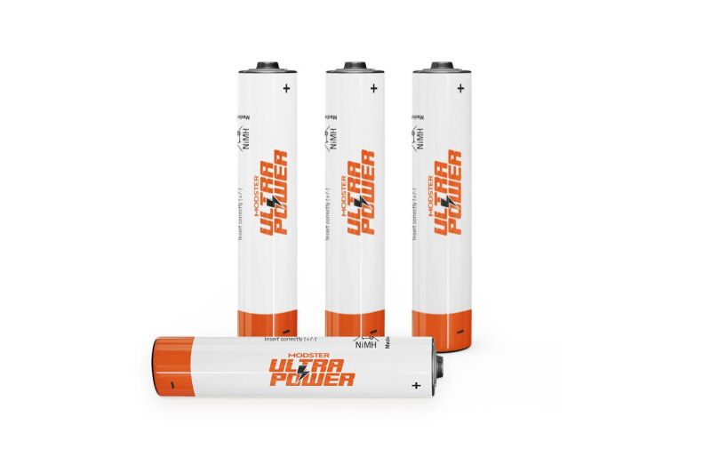 MODSTER Einzelzelle Akku NiMH MODSTER Ultra Power AAA Micro 900mAh Blister 4 Stück / MD10201