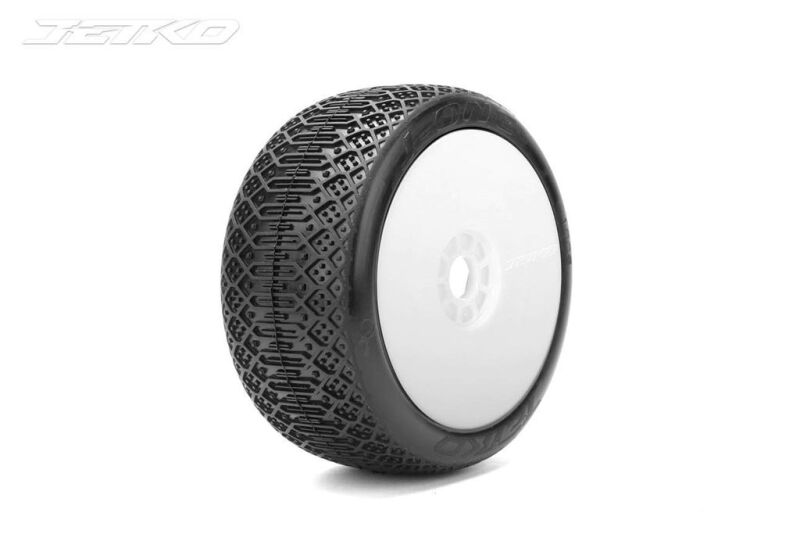 Jetko J One Ultra Soft verklebt auf Felge Revo weiß 1:8 (2) / JK1009USRW