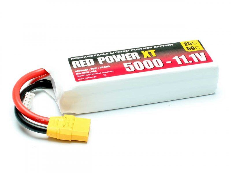 RED POWER LiPo Akku XT 5000 - 11,1V / 15455