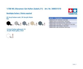 TAMIYA 1:700 WL Dioramen-Set Hafen-Zubeh.(11) / 300031510