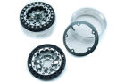 HRC Racing Felgen 1/10 Crawler 1.9 12mm Hex Aluminium Beadlock Silber/Grau (4 Stk.) / HRC65163GB