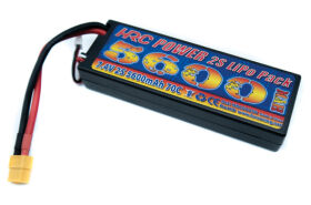 HRC Racing Akku LiPo 2S 7.4V 5600mAh 70C Hard Case XT60...