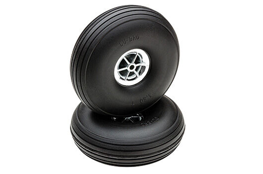 DU-BRO Flugzeugteile 3.50 Dia Chrome Wheel (1 each per card) / DUB350TC