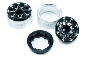 HRC Racing Räder 1/18 Crawler TRX-4M Aluminium Beadlock Schwarz 4 Stück/Set / HRC65301A