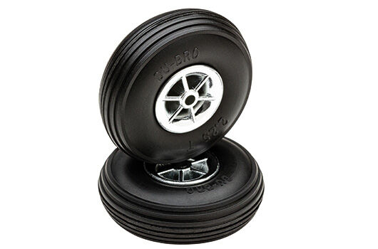 DU-BRO Flugzeugteile 2.25 Dia Chrome Wheel (1 each per card) / DUB225TC