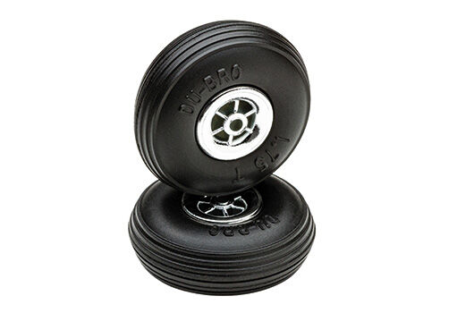 DU-BRO Flugzeugteile 1.75 Dia Chrome Wheel (1 each per card) / DUB175TC