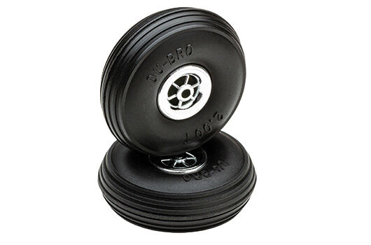 DU-BRO Flugzeugteile 2.00 Dia Chrome Wheel (1 each per card) / DUB200TC