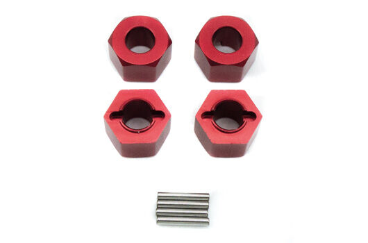 HRC Racing Tuningteil Scrapper Aluminium Offset wheel Sechskantmitnehmer (4 pcs) rot / HRC15-X017RE-O