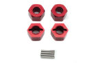 HRC Racing Tuningteil Scrapper Aluminium Offset wheel Sechskantmitnehmer (4 pcs) rot / HRC15-X017RE-O