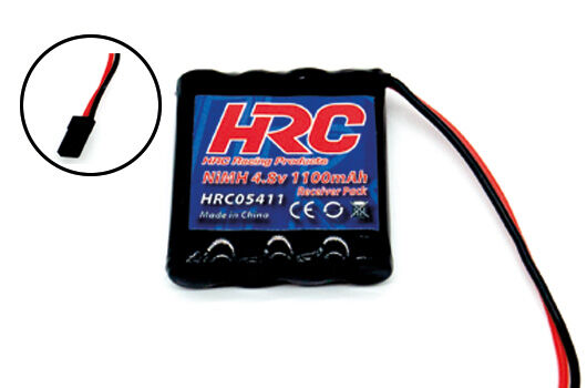 HRC Racing Akku 4 Zellen AAA HRC 1100 Empfänger Akku 4.8V 1100mAh flach JR Stecker / HRC05411F