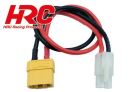 HRC Racing Ladekabel XT90 (F) to Tamiya Akku Stecker 300mm Gold / HRC9611X9
