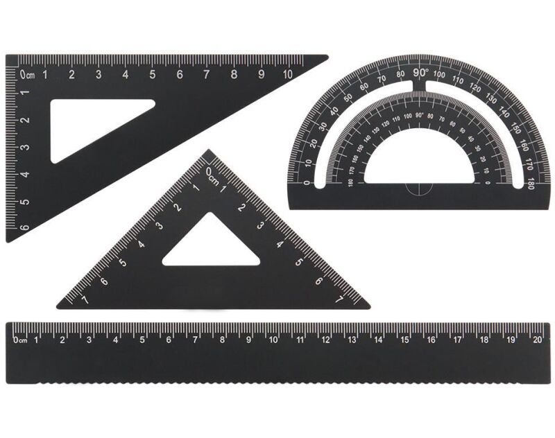 Donau Elektronik MLAS4 - Lineal- / Winkelset 4-tlg.