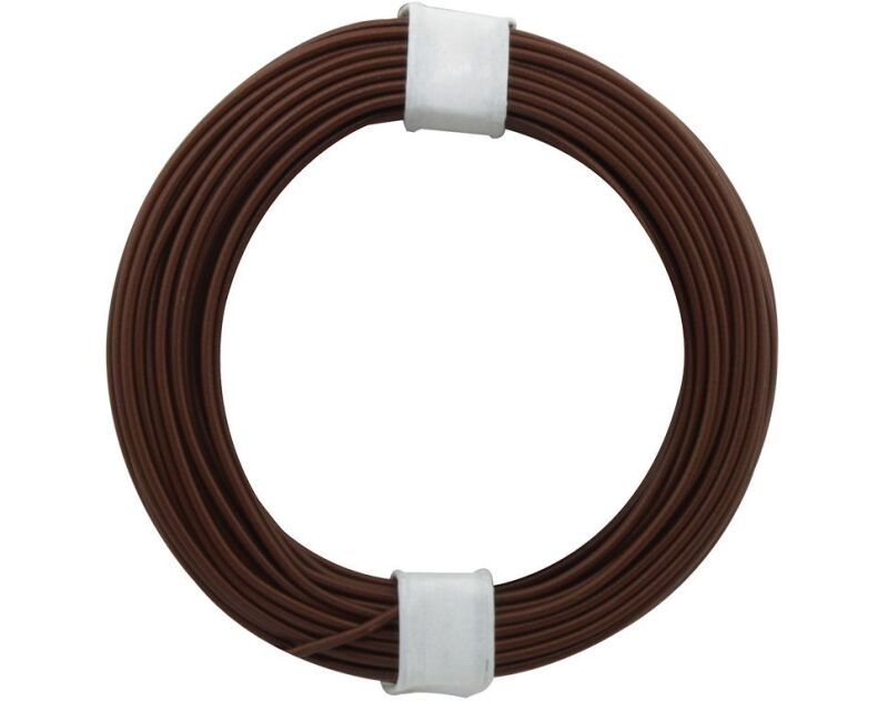Donau Elektronik 118-8-D - Kupferschalt Litze  0,14 mm² / 10 m / dunkelbraun