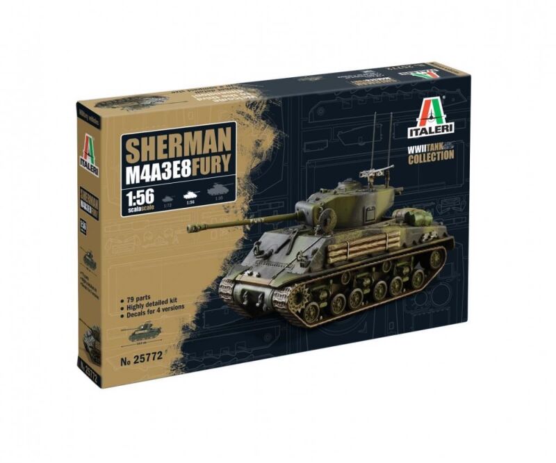 ITALERI 1:56 Sherman M4A3E8 Fury / 510025772