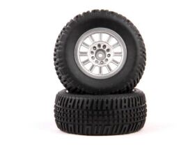 Helion Räder verklebt, silberne Felge, 2 Stück...