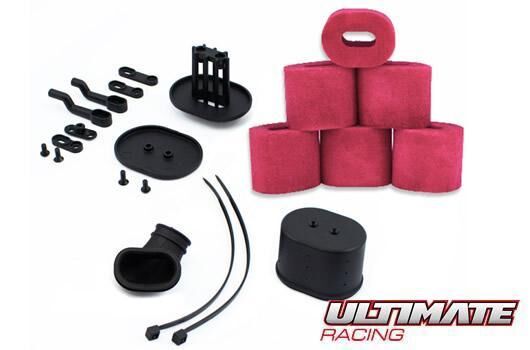 Ultimate Racing Luftfilter 1/8 ULTIMATE AIRMAX Luftfilter mit 6 vorgeölten Filter Schäumen / UR0542-6