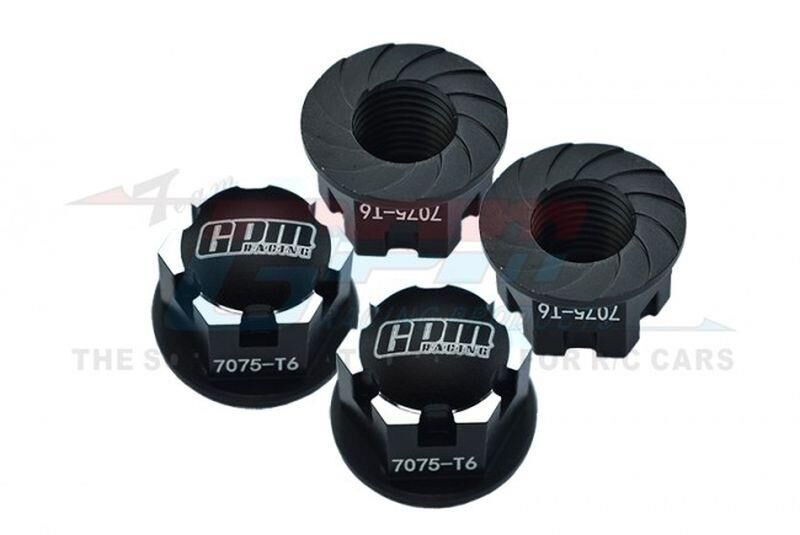 GPM TRAXXAS Sledge Aluminium 6061-T6 Radnabenabdeckung schwarz (4 Stk.) / GPMSLE005ABK