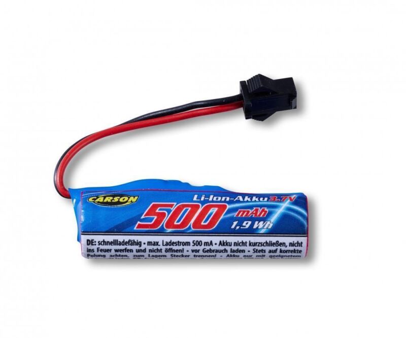 CARSON 3,7V/500mAh Li-Ion Akku JST:404282 E-Bus / 500608282