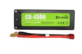 D-Power CD-4500/2S Lipo 7.4V 2S 45C mit T-Stecker / CD45002S
