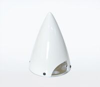 D-Power Kunststoff-Spinner Ø 86 mm weiß mit Aluminium Grundplatte / 26086WN