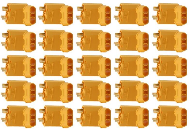 D-Power XT-90 Goldkontakt Stecker gelb 25 St. / AM1011M25