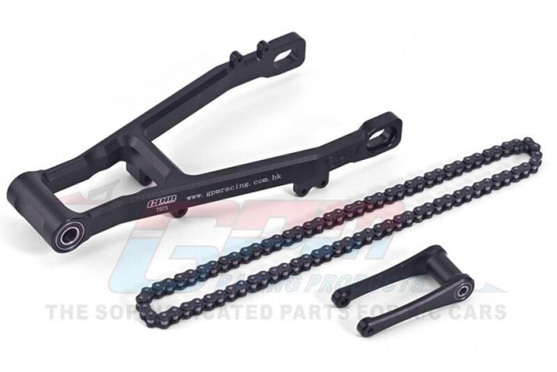 GPM 1/4 PROMOTO-MX MOTORCYCLE RTR ALU 7075 EXTEND SWING ARM(+30MM)+PULL ROD+CHAIN / GPMMX3057BK