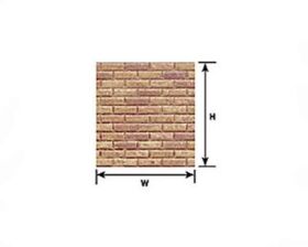 PLASTRUCT Roter Lehmziegel 1:24 PS-90 (2 Platten 300x175...