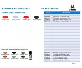 ITALERI 1:24 MAN 26.321 Formel 6 6X4 / 510000756
