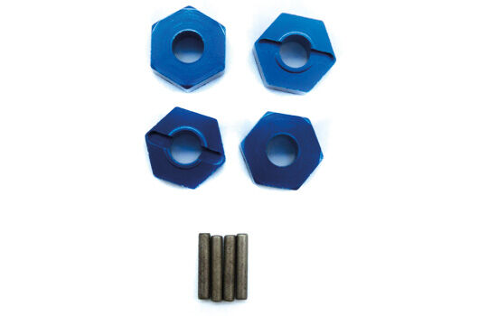 HRC Racing Ersatzteil Dirt Striker & Scrapper Radmitnehmer M12/5.0 4pc blau / HRC15-P037BL