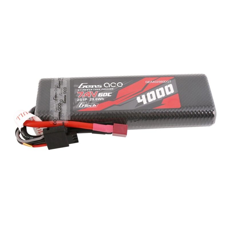 Gensace Bashing LiPo 2S 7.4V-4000-60C (Deans) 139x47x23mm 225g G-Tech / GE3-4000-2DGT