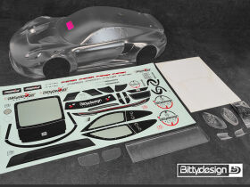 BittyDesign P-GT3R 1:7 Klarsichtkarosserie für Arrma Infraction/Limitless, vorgeschnitten, 1,5 mm / BD-AR7-PGT3R