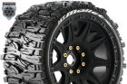 Louise RC MFT MT-MALLET speed 1-8 Monster Truck Tire Set Mounted Soft Black Wheels Removable 1-8 MT HEX 17mm 0" & 1/2" OFFSET L-T3355SB / LR-T3355SB