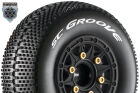 Louise RC SC-GROOVE 1-10 Short Course Tire Set Mounted Soft Black Wheels Removable 1-10 SC Hex 12, 14, 17mm L-T3146SB / LR-T3146SB