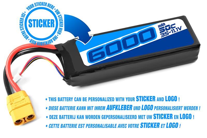 TC Private Label Power Racing 50C 5000MAH 2S 7,4V EC-5 Semi-Soft Case / C-49230-EC5-PL