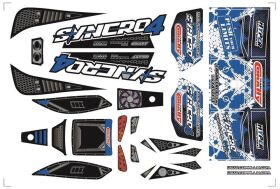 Team Corally SYNCRO 4 Decal sheet Blue 1 pc /...