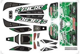 Team Corally SYNCRO 4 Decal sheet Green 1 pc /...