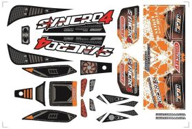 Team Corally SYNCRO 4 Decal sheet Orange 1 pc /...