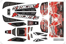 Team Corally SYNCRO 4 Decal sheet Red 1 pc / C-00180-1055-1R