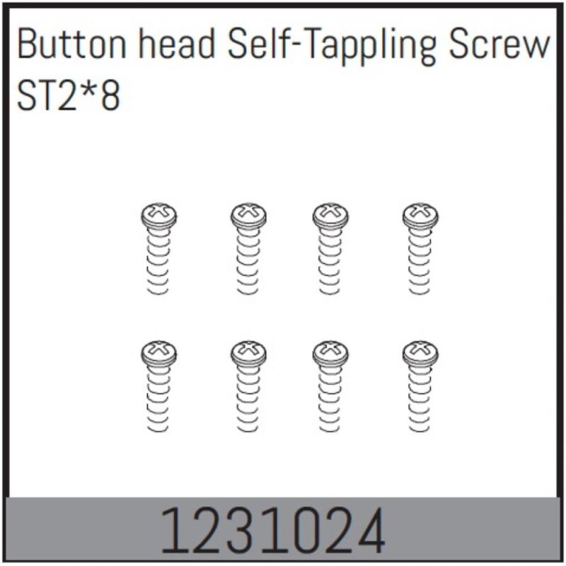 ABSIMA Rundkopfschrauben M2*8 (8 St.) / 1231024