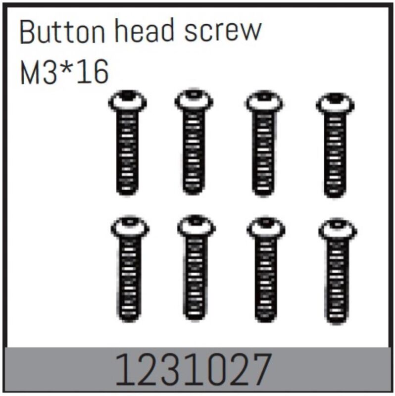 ABSIMA Rundkopfschrauben M3*16 (8 St.) / 1231027