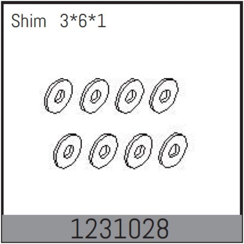 ABSIMA Beilagscheiben 3*6*1 (8 St.) / 1231028
