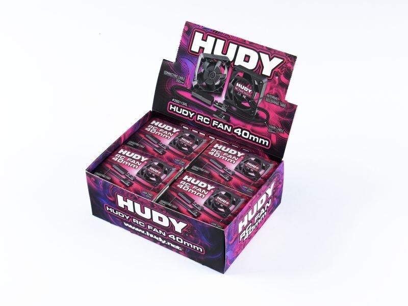 HUDY BRUSHLESS RC FAN 40MM w INTERNAL SOLDERING TABS SET OF 12PCS / HUD293113XL