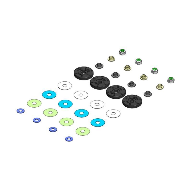MUGEN Bypass High-Flow Pistons, 6H x 1,3mm, 16mm 1/8scale / MUGFP23400