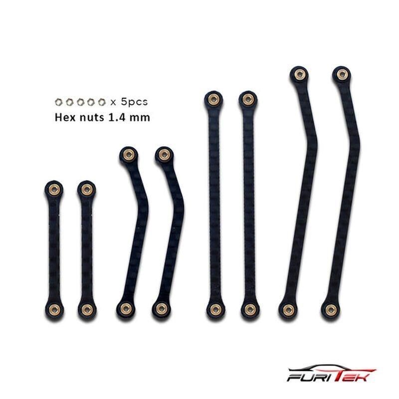 FURITEK Carbon High Clearance Links Set for SCX24 Deadbolt / FUR2103