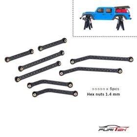 FURITEK Carbon High Clearance Links Set for SCX24...