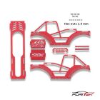 FURITEK RAPTOR ALU FRAME KIT FOR SCX24 CRAWLERS RED / FUR2107